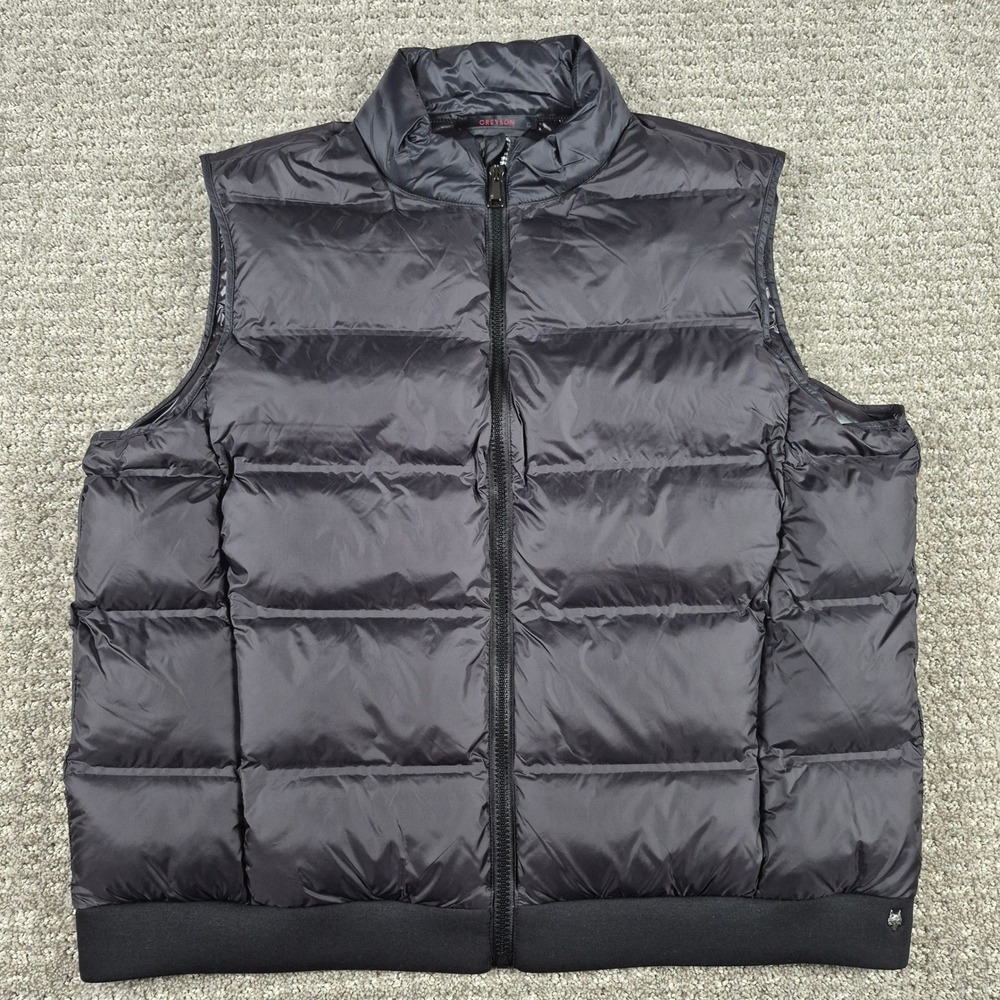 Greyson Eos Puffer Vest Womens XL Black Golf Lightweight Full zip Jacket